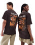 Dickies eagle point short sleeve back print t-shirt in dark brown- exclusive to asos