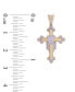 Фото #2 товара Macy's men's Diamond Pavé Ornate Cross Pendant (1/3 ct. t.w.) in 10k Gold