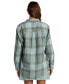 Фото #2 товара Juniors' Let It Go Plaid Boyfriend Shirt