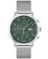 Фото #1 товара Наручные часы Tommy Hilfiger Men's Multifunction Silver-Tone Stainless Steel Watch 43mm.