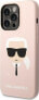 Фото #2 товара Karl Lagerfeld Etui Karl Lagerfeld do iPhone 14 Pro 6,1" hardcase jasnoróżowy/light pink Silicone Karl`s Head Magsafe