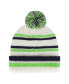 Фото #2 товара Big Boys and Girls Cream Seattle Seahawks Driftway Cuffed Knit Hat with Pom