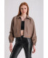 ფოტო #4 პროდუქტის Women's Leather Jacket, Brown