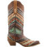 Фото #2 товара Corral Boots Southwest TooledInlay & Studs Snip Toe Cowboy Womens Brown Casual