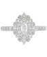 Фото #3 товара Diamond Marquise Halo Engagement Ring (1 ct. t.w.) in 14k White Gold