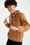 Фото #4 товара Куртка с капюшоном и карманом кенгуру дефакто Slim Fit