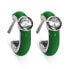 Фото #1 товара Silver rings with green enamel Apricus 62259 GRE