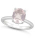 Фото #1 товара Кольцо Macy's Rose Quartz and Diamond Signature.