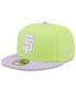 ფოტო #1 პროდუქტის Men's Neon Green, Lavender San Francisco Giants Spring Color Two-Tone 59FIFTY Fitted Hat