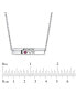 Фото #5 товара Bling Jewelry ayllu Amulet Talisman Inspirational BFF Message Saying Intertwine Symbol Love Luck Unity Words Geometric Sideways Horizontal Name Bar Necklace For Women Teens Red Crystal Accent .925 Sterling Silver