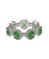 ფოტო #2 პროდუქტის Suzy Levian Oval-Cut Cubic Zirconia in Sterling Silver Stackable Band Ring