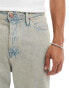 Jack & Jones Alex baggy fit jean with rips in light blue acid