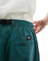 Vans belted baggy shorts in dark green