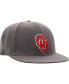 ფოტო #2 პროდუქტის Men's Charcoal Oklahoma Sooners Team Color Fitted Hat