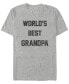 Фото #1 товара Men's Worlds Best Grandpa Short Sleeve Crew T-shirt