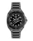 ფოტო #1 პროდუქტის Men's Thunder Force Three Hand Quartz Black Stainless Steel 47MM