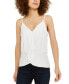 Inc Twist Front Tank Top Sleeveless Washed White S
