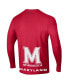 Фото #2 товара Men's and Women's Red Maryland Terrapins 2024 On-Court Bench Unity Performance Long Sleeve T-shirt