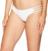 L*Space Women's 176203 Kennedy Straps Bikini Bottoms White Size Small