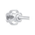 White gold screw thread/balloon/cap - 1 pc