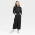 Фото #1 товара Women's Long Sleeve Denim Maxi Dress - Universal Thread Black Wash 2