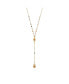 ფოტო #1 პროდუქტის Benevolent Spirit - Tourmaline Evil Eye Hamsa Lariat Necklace