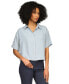 ფოტო #1 პროდუქტის MICHAEL Women's Pleated-Back Button-Front Top