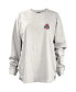 ფოტო #3 პროდუქტის Women's White Ohio State Buckeyes Pennant Stack Oversized Long Sleeve T-shirt