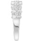 ფოტო #4 პროდუქტის EFFY® Diamond Baguette & Round Horizontal Cluster Ring (3/4 ct. t.w.) in 14k White Gold