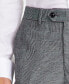 Фото #6 товара Men's Slim-Fit Black/White Plaid Suit Pants, Created for Macy's