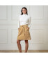 Women's Organic Corduroy Belted Cinch Waist Skirt