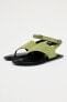 Фото #9 товара Flat leather slider sandals