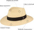 Фото #9 товара Breiter Original Panama Hat Straw Hat Made of Ecuador Leather Strap Hand Braided Hat UV Protection Break Protection Sun Hat