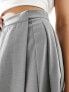 ASOS DESIGN knee length pleated midi skirt in grey