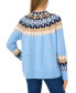 ფოტო #3 პროდუქტის Women's Fair Isle Long Sleeve Mock Neck Sweater