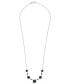 ფოტო #3 პროდუქტის Black Sapphire Cluster 17" Collar Necklace (2-3/8 ct. t.w.) in 14k White Gold