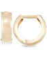 Фото #1 товара Серьги Macy's Wide Huggie Hoop Gold