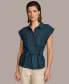 Women's Belted Cap-Sleeve Jacket