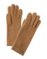 Фото #1 товара Bruno Magli Honeycomb Stitch Cashmere Gloves Women's Brown