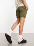 Фото #4 товара ASOS DESIGN slim chino short with rolled hem in regular length in khaki