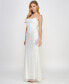 ფოტო #3 პროდუქტის Juniors' Glitter and Faux-Pearls Open-Back Gown