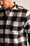 Regular Fit Kareli Uzun Kollu Gömlek