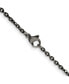 ფოტო #2 პროდუქტის Stainless Steel Oxidized Cable Chain Necklace