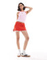 Фото #4 товара Pieces contrast trim tank vest top in pink and red