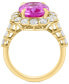 Фото #3 товара Кольцо EFFY Pink Sapphire & Diamond Halo