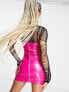 Фото #2 товара Ann Summers Aria vinyl strapless mini dress in pink