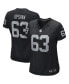 ფოტო #4 პროდუქტის Women's Gene Upshaw Black Las Vegas Raiders Game Retired Player Jersey