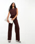 Фото #1 товара ASOS DESIGN super soft co-ord wide leg jogger in chocolate