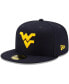 ფოტო #2 პროდუქტის Men's Navy West Virginia Mountaineers Basic 59FIFTY Team Fitted Hat