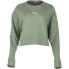 Puma Neon Dreaming High Low Crew Neck Sweatshirt Womens Green 84847109